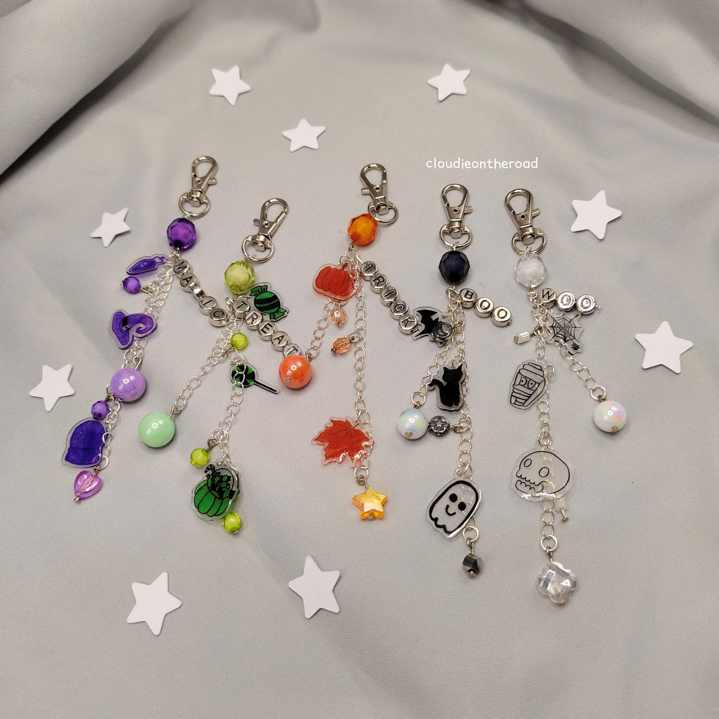 Keychains Halloween Themed Shrink Dink Bead